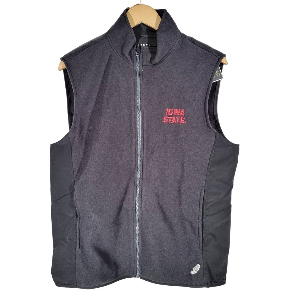 League Iowa State Cyclones Vest Men's Medium Black Fleece Repreve Polyester